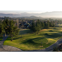 The tee boxes on the first hole at Glen Ivy Golf Club in Corona, Calif.